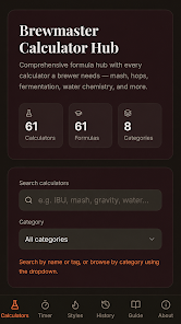 Brewmaster Calculator Hub Google Play screenshot 2