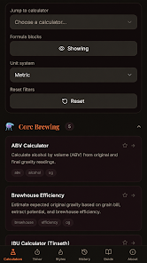 Brewmaster Calculator Hub Google Play screenshot 3