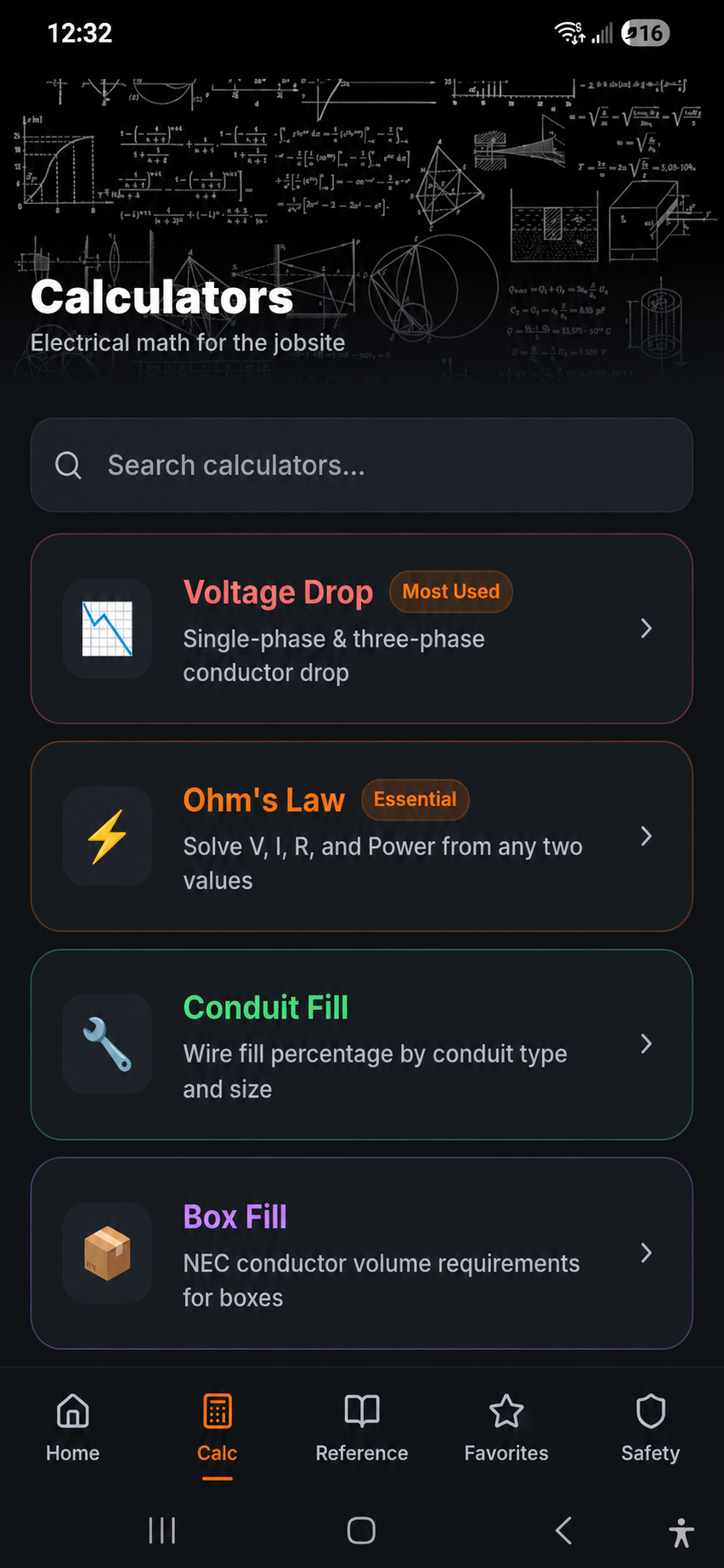 Pro Electrical Reference USA electrical calculators