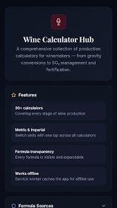 Vintner Calculator Hub Google Play screenshot 5