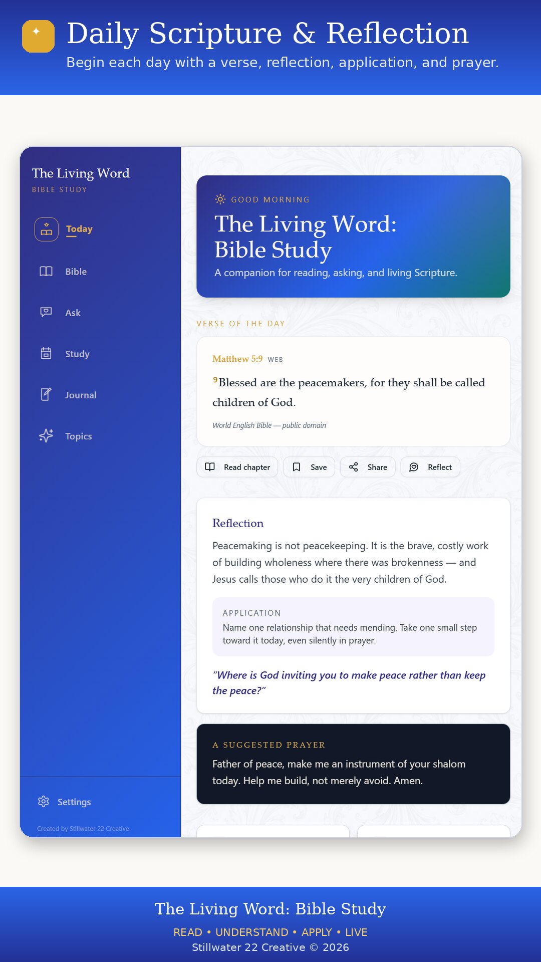 The Living Word today screen