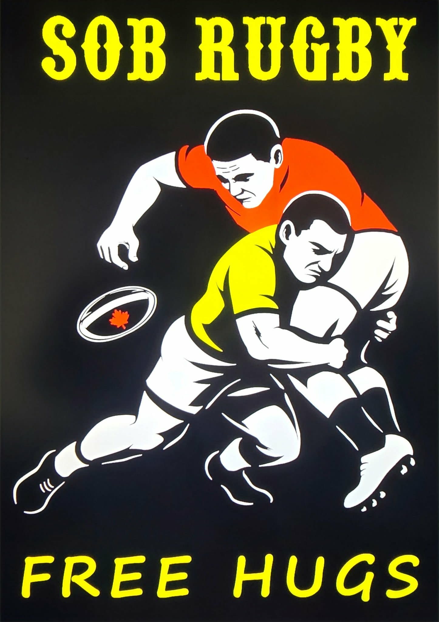 SOB Rugby Free Hugs poster