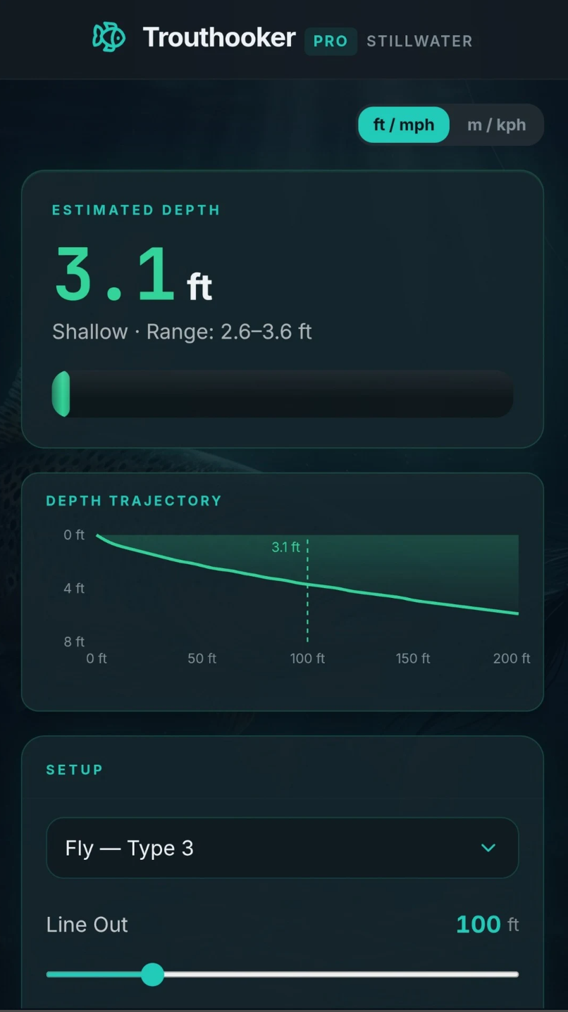 Trouthooker PRO Trolling Calc screenshot 2