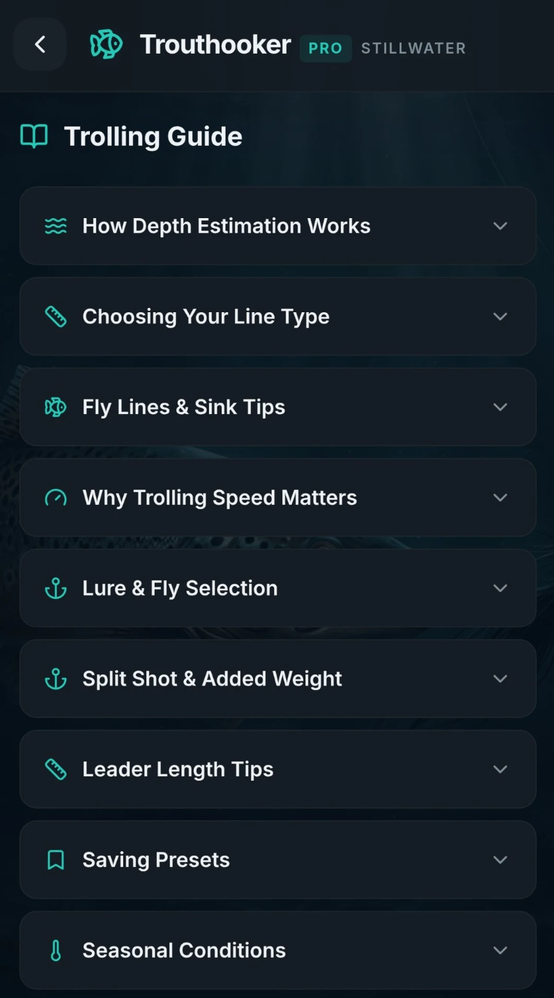 Trouthooker PRO Trolling Calc screenshot 5
