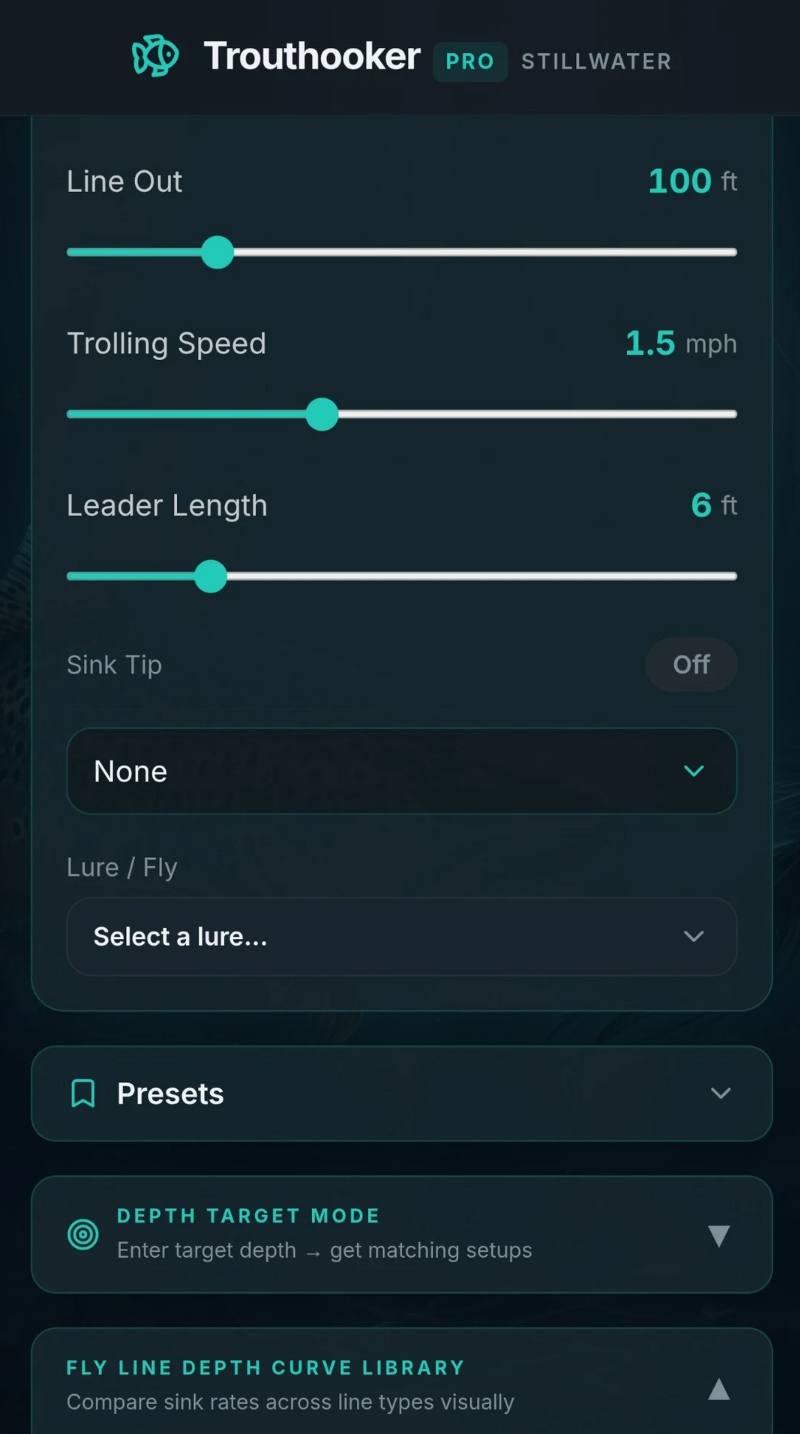 Trouthooker PRO Trolling Calc screenshot 3
